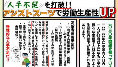 花井商事通信 第4号【人手不足を打破！！アシストスーツで労働生産性UP】