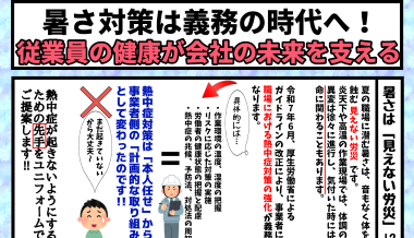 花井商事通信第10号【暑さ対策は義務の時代へ!健康管理が会社の未来を支える】